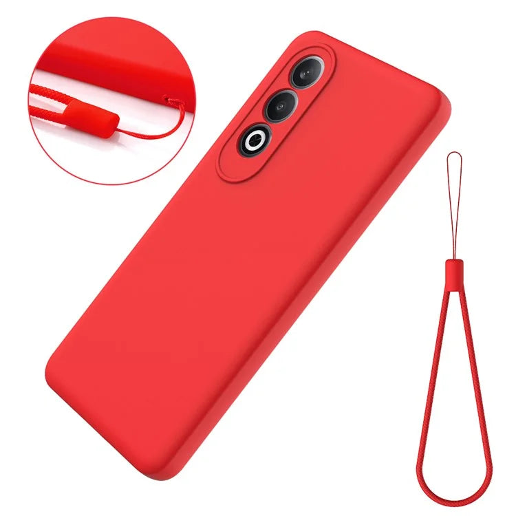 For OnePlus Nord CE4 5G Case Slim-Fit Liquid Silicone Protective Back Cover with Hand Strap