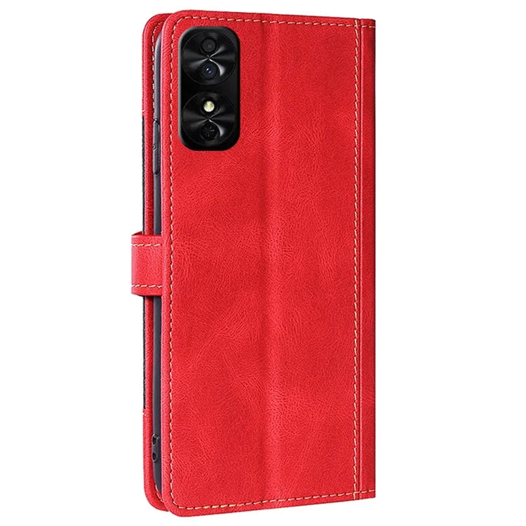 For TCL 50 SE Case Straw Hat Shape Flip Wallet PU Leather Phone Cover