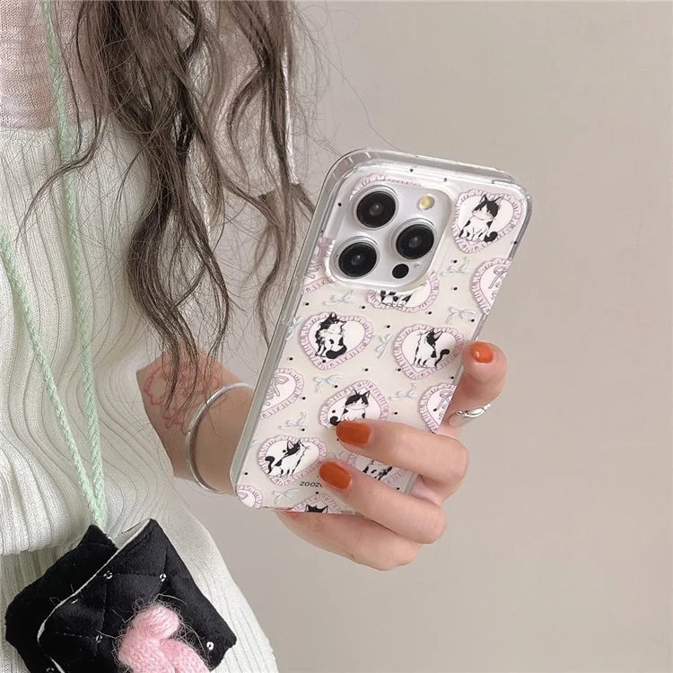 For iPhone 13 Pro Case Cartoon Cat IMD TPU Mobile Phone Cover