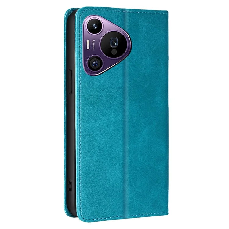 For Huawei Pura 70 Pro / Pura 70 Pro+ Magnetic Case Calf Texture Leather Cover with Wallet Stand