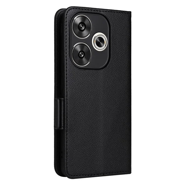 For Xiaomi Redmi Turbo 3 5G / Poco F6 5G Case PU Leather Side Magnetic Clasp Wallet Phone Cover