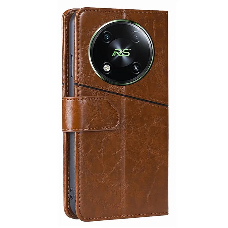 For itel RS4 4G Case with Card Holder Shockproof Geometric Leather Phone Cover