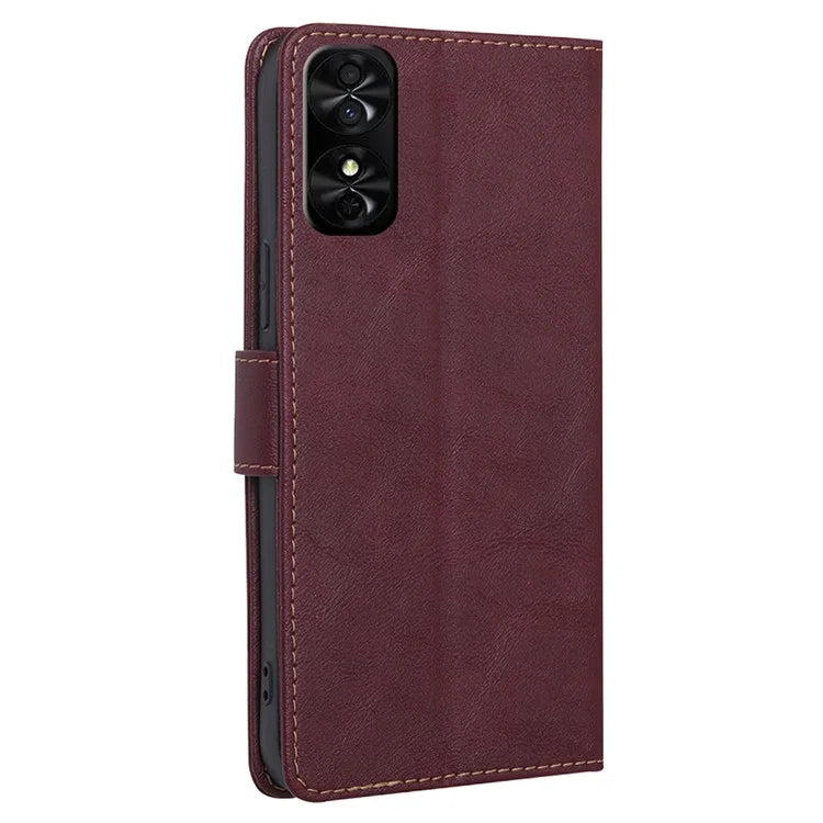 For TCL 50 SE Case PU Leather Magnetic Clasp Phone Cover RFID Blocking Protection