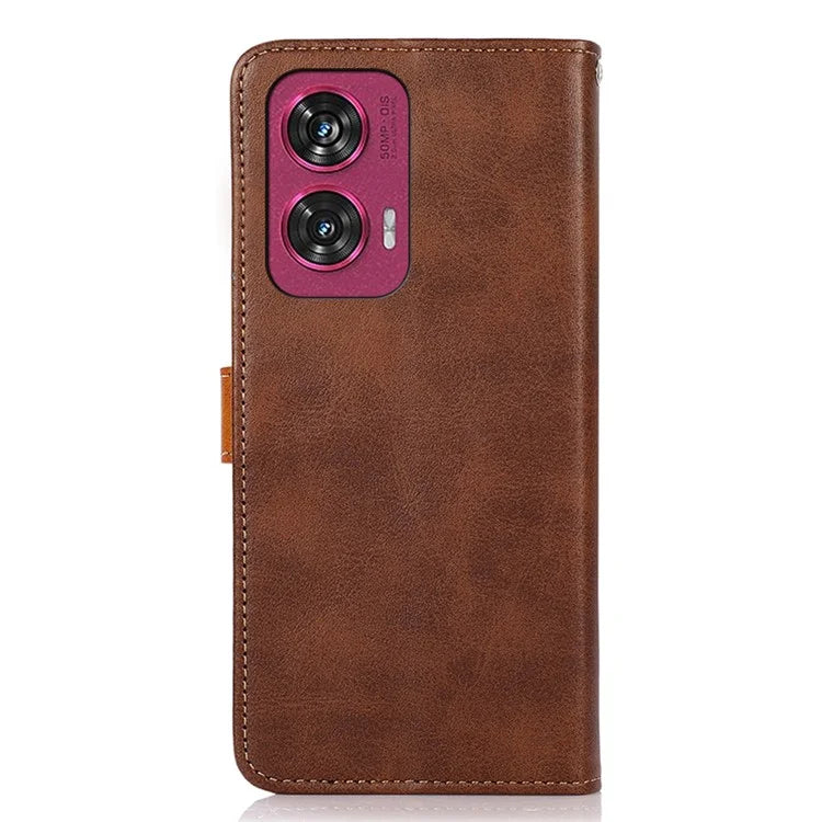 KHAZNEH For Motorola Edge 50 Fusion 5G Cell Phone Cases PU Leather Card Holder Magnetic Cover