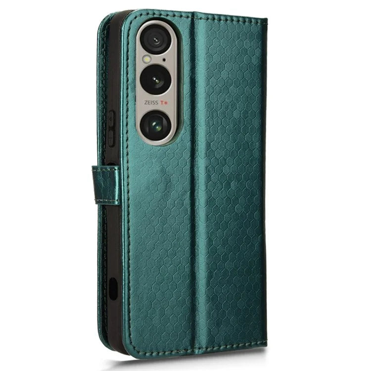 For Sony Xperia 1 VI Wallet Case Stand Leather Phone Cover Dot Imprinted
