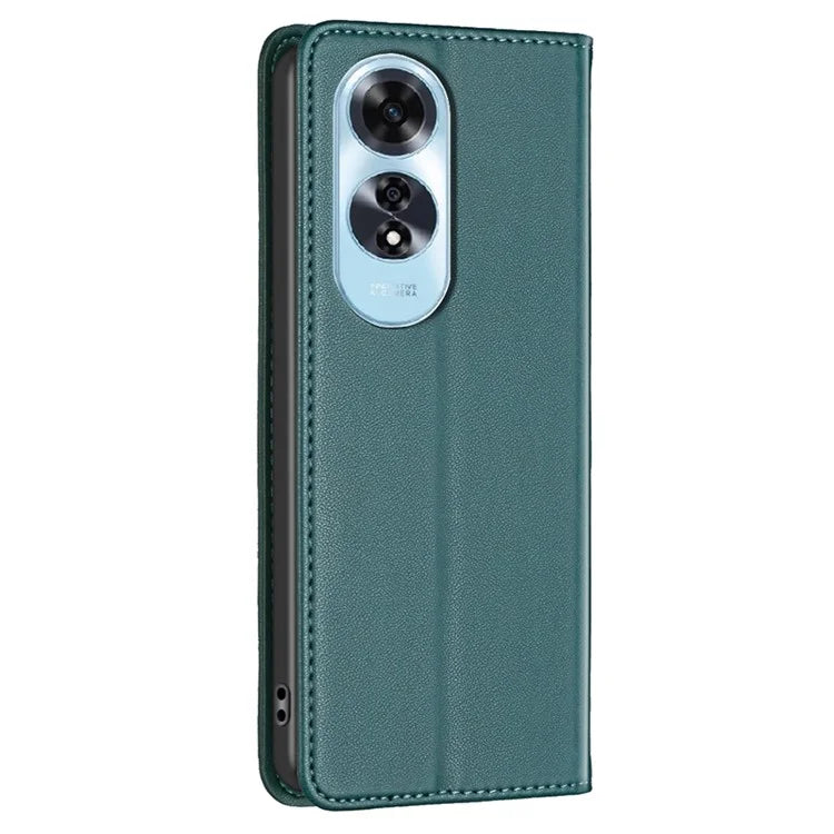 BINFEN COLOR BF18 For Oppo A60 4G Cell Phone Case Magnetic PU Leather Phone Cover with Card Slots