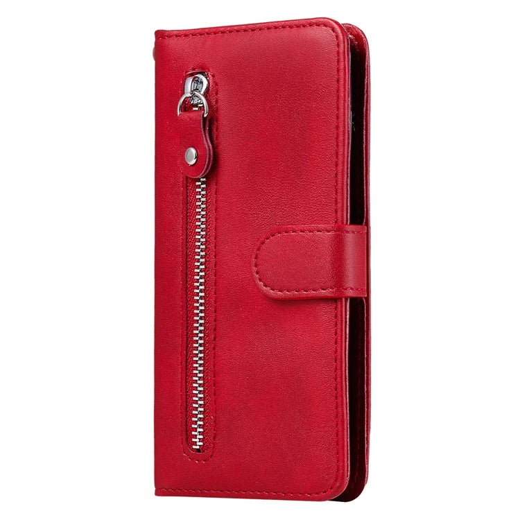 For Oppo A60 4G Case PU Leather Card Slots Zipper Pocket Phone Cover