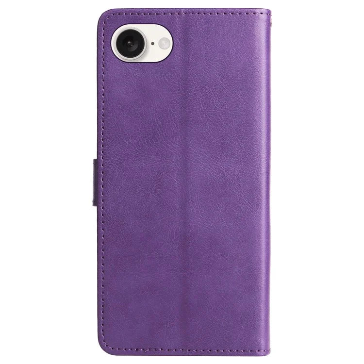 KT Leather Series-2 for iPhone SE (2024) Case Solid Color Wallet Leather Phone Cover