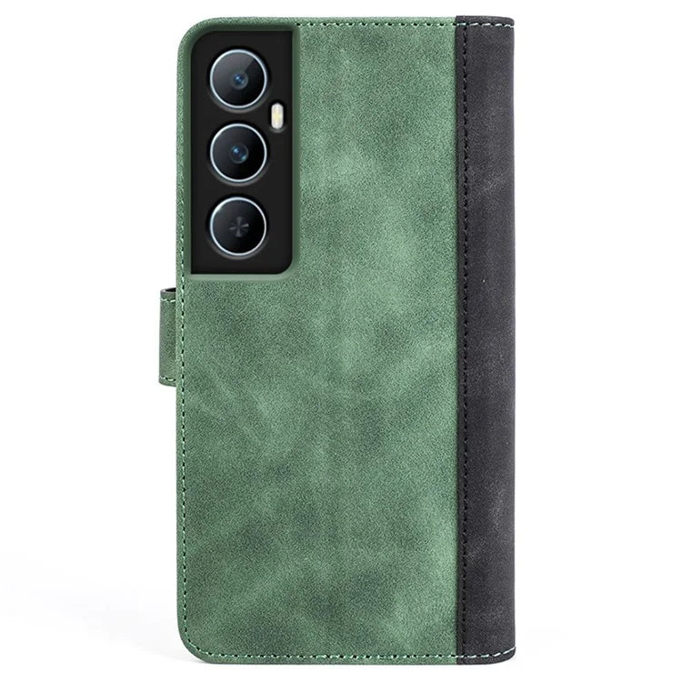 For Realme C65 4G Case Two-Color Splicing Leather Wallet Phone Cover