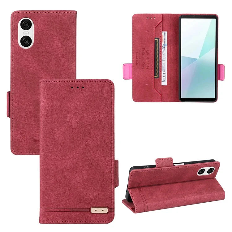 For Sony Xperia 10 VI Case Wallet Folding Stand PU Leather Folio Flip Phone Cover