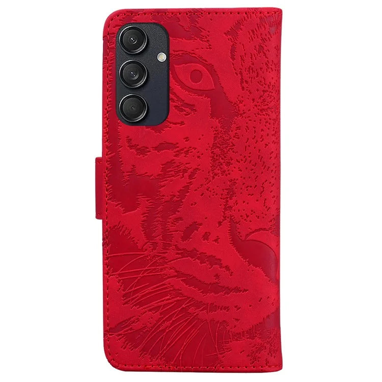 For Samsung Galaxy M55 5G / C55 5G / F55 5G Case Tiger Pattern PU Leather Shockproof Flip Phone Cover