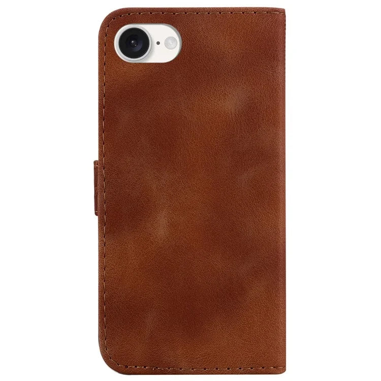 For iPhone SE (2024) Wallet Case 7-Shape PU Leather Protective Phone Cover