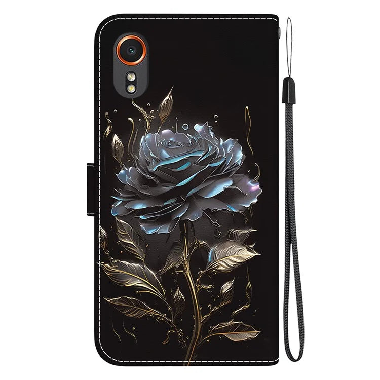 For Samsung Galaxy Xcover7 Case PU Leather Pattern Stand Function Flip Phone Cover