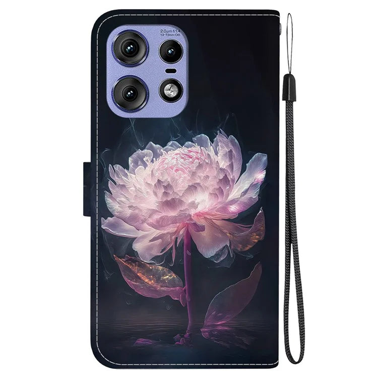 For Motorola Edge 50 Pro 5G Case Wallet Stand Pattern Printing Leather Cover