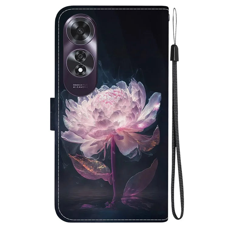 For Oppo A60 4G Wallet Case Pattern Print Anti-Drop Leather Phone Cover