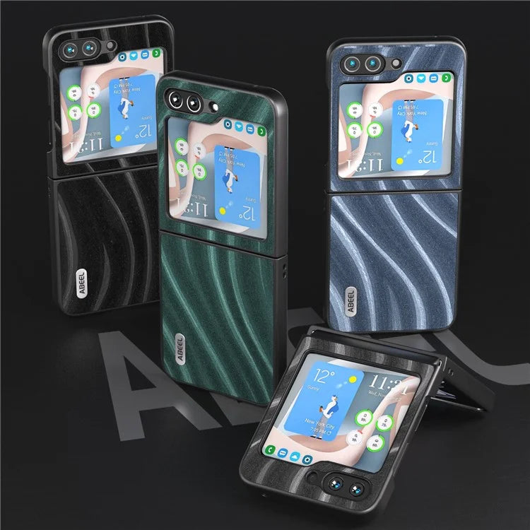 ABEEL Milky Way Series For Samsung Galaxy Z Flip6 5G Case PU Leather Coated PC Phone Cover