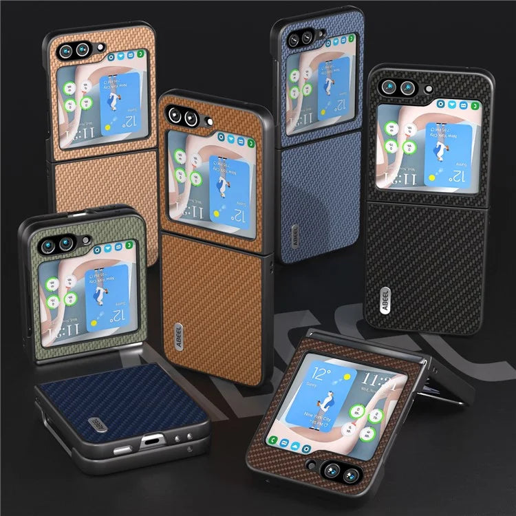 ABEEL For Samsung Galaxy Z Flip6 5G Case Carbon Fiber Texture Phone Protective Cover