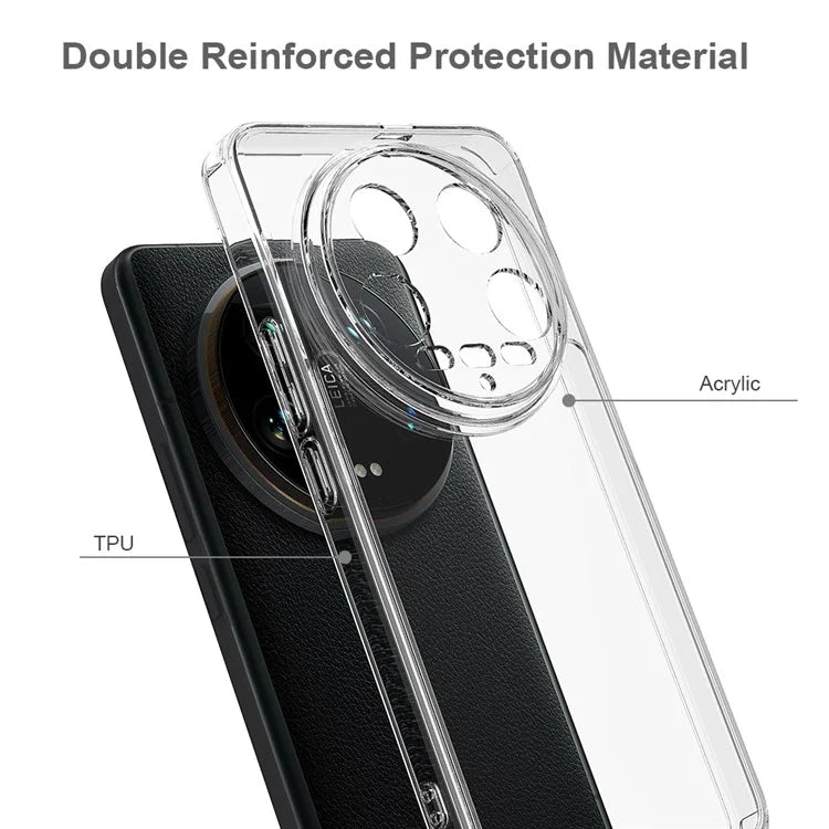 For Xiaomi 14 Ultra Case Anti-scratch TPU+Acrylic Transparent Phone Cover