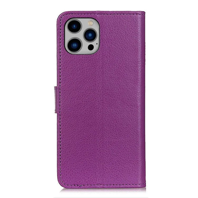 For iPhone 16 Pro Max Case Wallet PU Leather Phone Cover Litchi Texture
