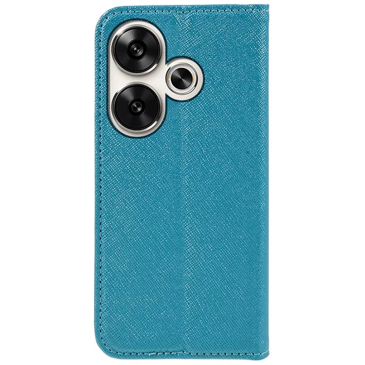 For Xiaomi Redmi Turbo 3 5G / Poco F6 5G Case Wallet Cross Texture Leather Flip Phone Cover