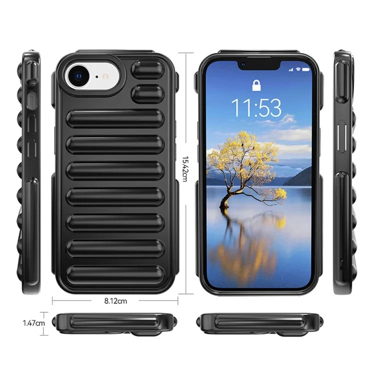 Capsule Series for iPhone SE (2024) Case Soft TPU Ribbed Anti-Drop Phone Cover