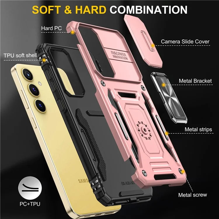 Armor Series For Samsung Galaxy A25 5G (Global) (161.0 x 76.5 x 8.3mm) Case PC+TPU Phone Cover Lens Privacy Protection