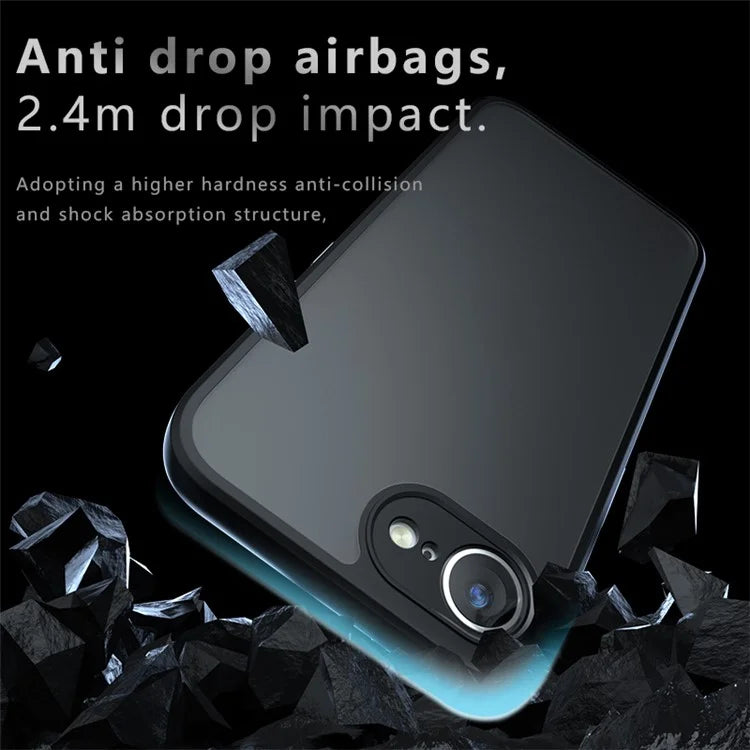 For iPhone SE (2024) Case PC+TPU Matte Phone Cover with Anti-Drop Airbag