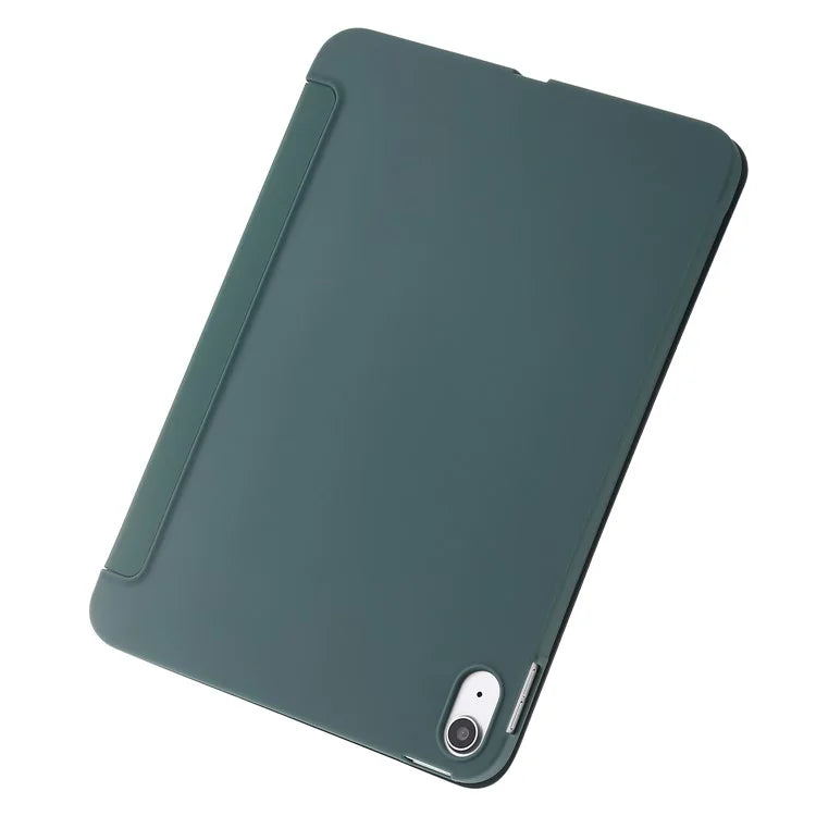 For iPad Air 11 (2024) Case Honeycomb Texture Tri-fold Stand Leather Tablet Coverish Green