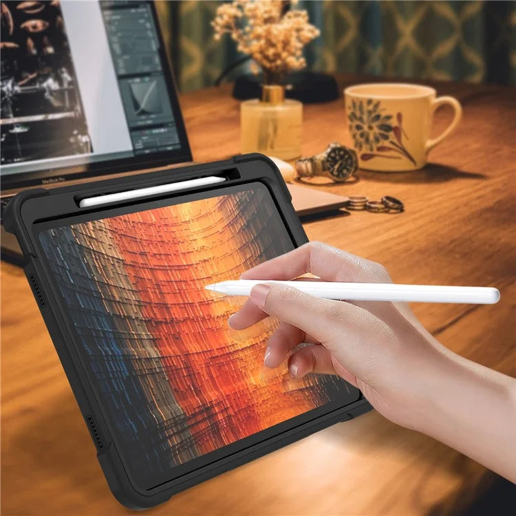 For iPad Air 13 (2024) Case Kickstand Silicone + PC Tablet Cover High-Impact Shockproof
