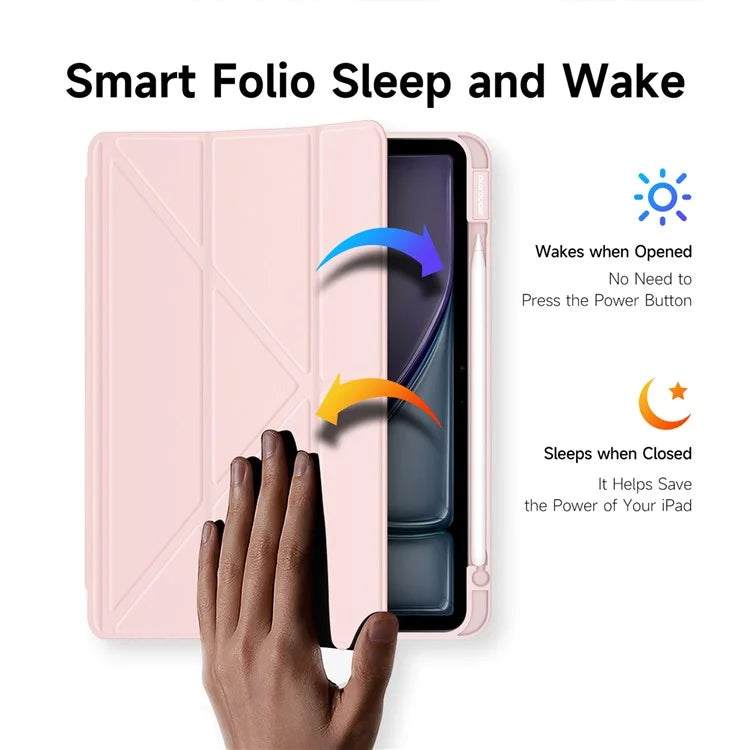 DUX DUCIS Magi Series for iPad Air (2020) / (2022) / Air 11 (2024) Case Auto Wake / Sleep PU Leather+PC+TPU Tablet Cover