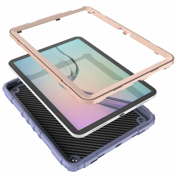 For iPad 10.9 (2022) Case Spider Style Hand Grip Kickstand PC+TPU Tablet Cover
