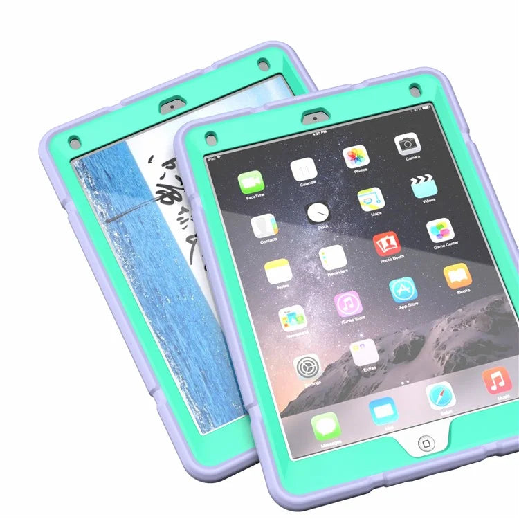 For iPad Air 2 / iPad Pro 9.7 inch (2016) / iPad 9.7-inch (2017) / (2018) Case TPU + PC Shockproof Kickstand Cover