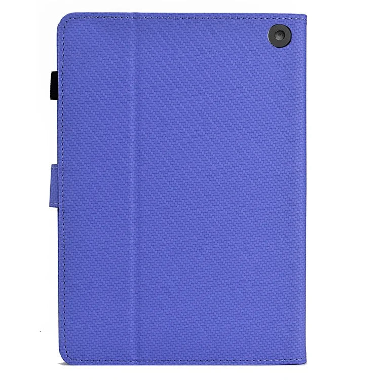 For Amazon Fire HD 10 Plus (2023) Case Carbon Fiber Texture PU Leather E-Reader Cover