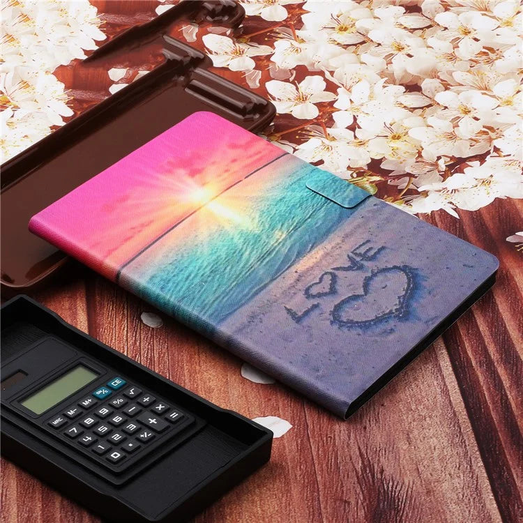 For iPad Pro 11 (2024) Cover Pattern Printing PU Leather Card Holder Tablet Case