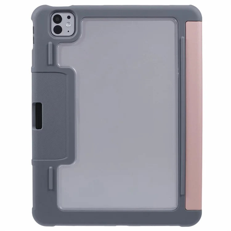 MUTURAL For iPad Pro 11 (2024) Case Smart Leather Tablet Cover with Pencil Holder Tri-Fold Stand