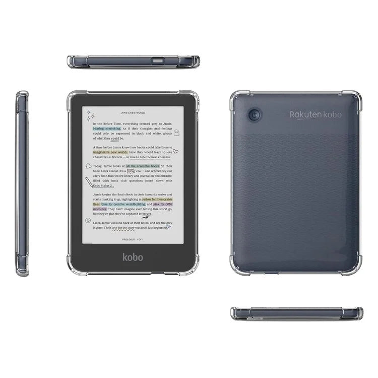 For Kobo Clara Colour / BW Case Four Corner Shockproof Transparent Tablet TPU Cover