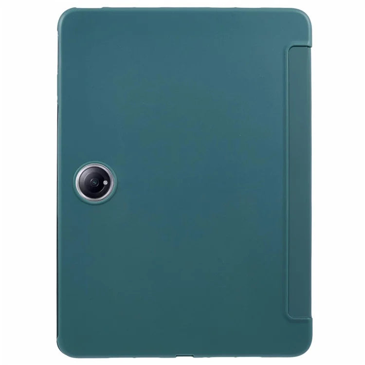 For OnePlus Pad 2 Case PU Leather+Silicone Tri-Fold Stand Tablet Cover