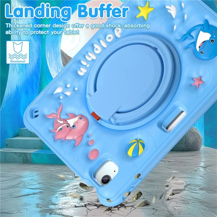 For iPad Air 11 (2024) / Air (2022) / (2020) / iPad Pro 11 (2022) / (2021) / (2020) / (2018) Case PC+Silicone+TPU Kickstand Tablet Cover
