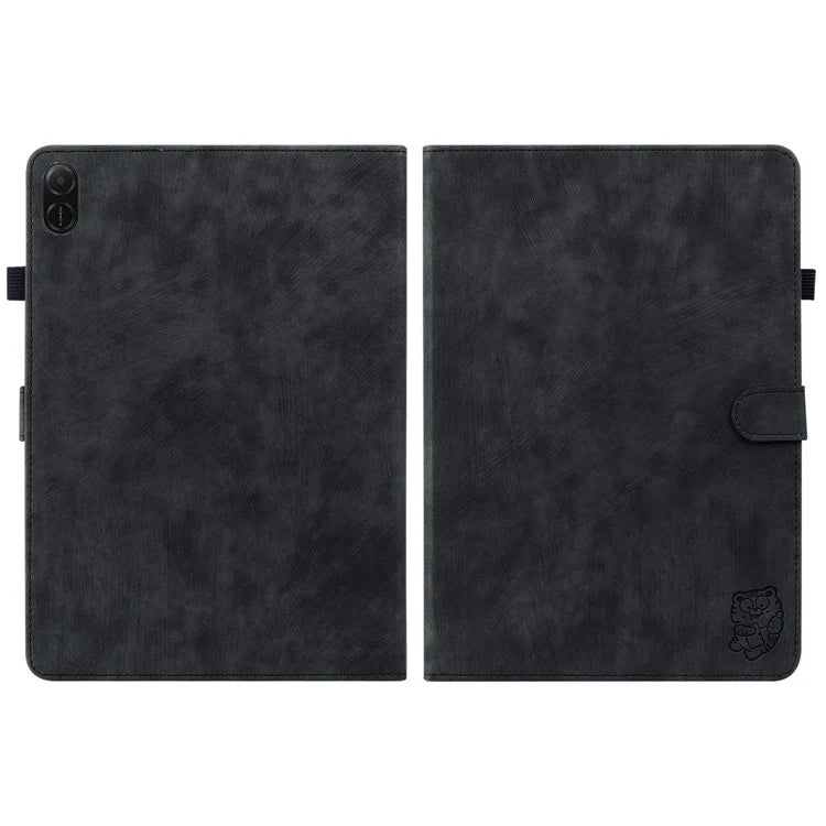 For Honor Pad X8a Cases Tiger Imprint Anti-Scratch PU Leather Tablet Cover