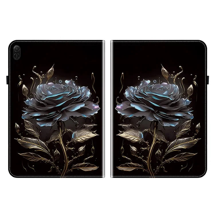 For Honor Pad X8a Leather Case Pattern Printed Stand Tablet Cover with Card Slots