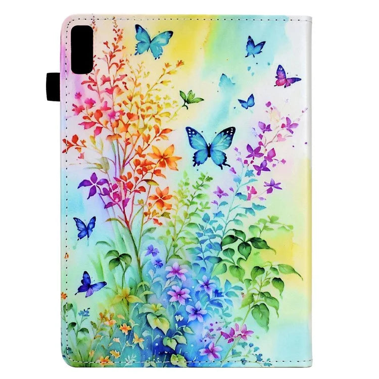 For Lenovo Tab M9 TB-310FU Case Pattern Printing Tablet Cover Shockproof Leather Card Holder Stand Case