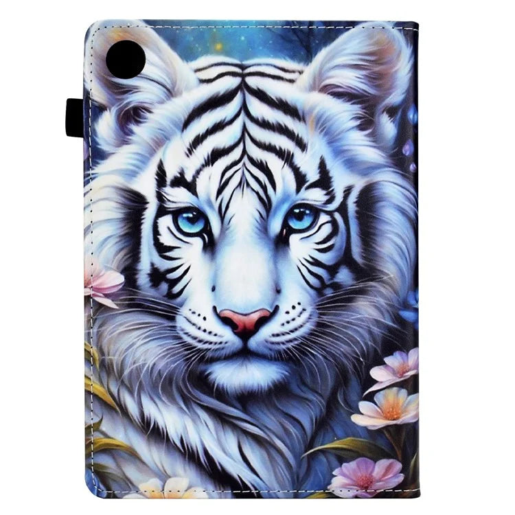 For Samsung Galaxy Tab A9 Case Pattern Printing Tablet Cover Shockproof Leather Card Holder Stand Case