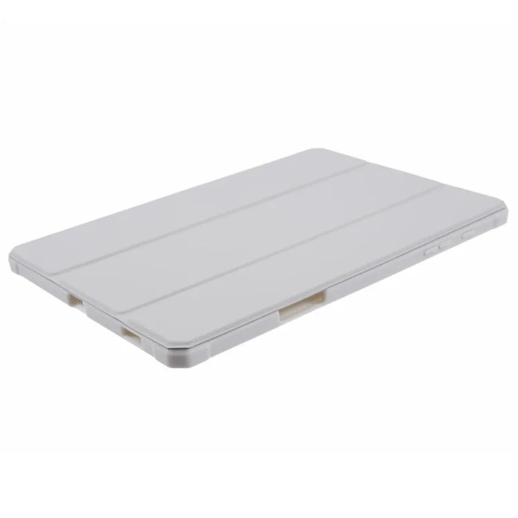 For Samsung Galaxy Tab S6 Lite (2024) / S6 Lite (2022) / S6 Lite (2020) Case PU Leather Tri-fold Stand Clear Back Tablet Cover