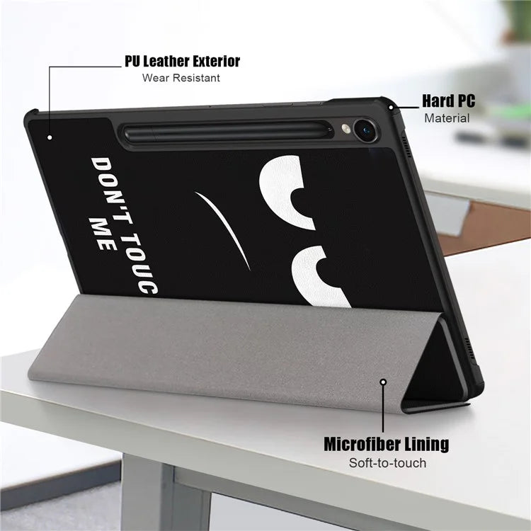 For Samsung Galaxy Tab S9 FE sm-x510 sm-x516 Case Tri-fold Stand Pattern Printing Tablet Cover