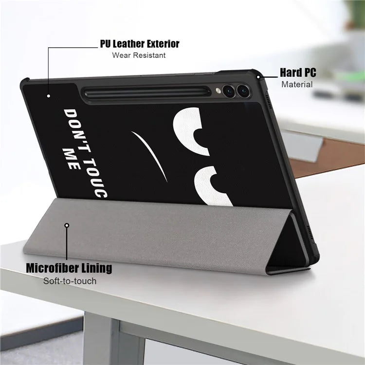 For Samsung Galaxy Tab S9 FE+ SM-x610 / SM-616 Case Tri-fold Stand Leather Tablet Cover