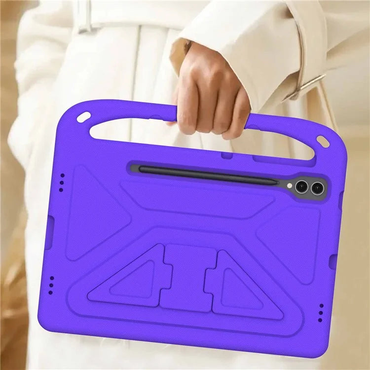 For Samsung Galaxy Tab S9 FE+ Case Hand Grip EVA Tablet Kickstand Cover
