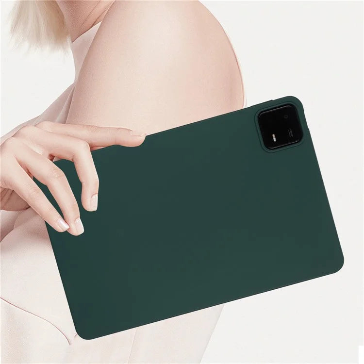 For Xiaomi Pad 6 Case Four Corners Airbag Skin-touch TPU Tablet Coverish Green