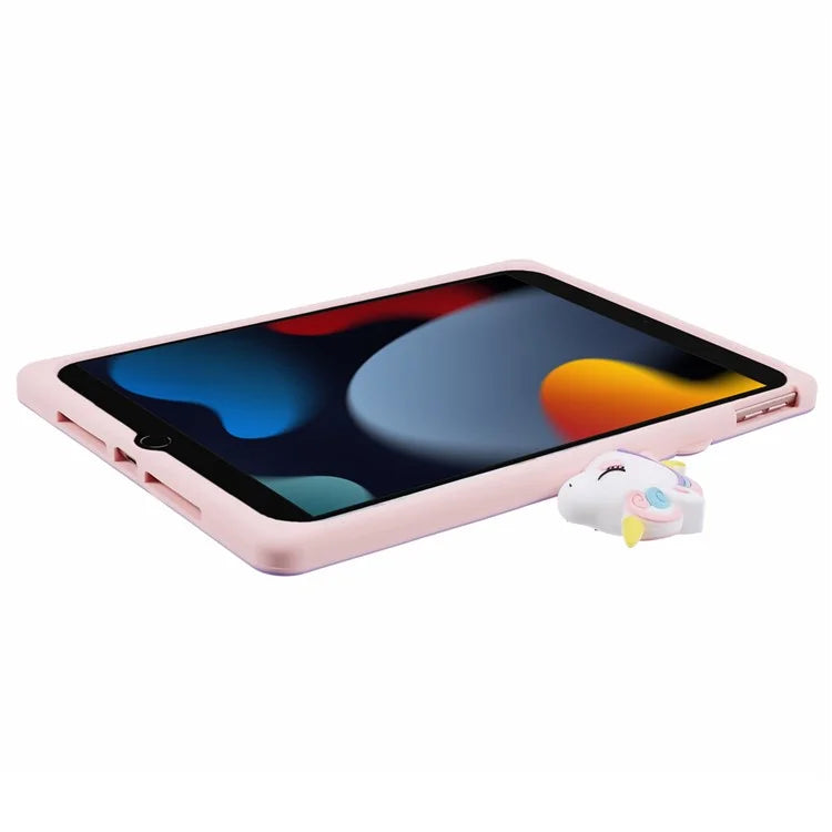 For iPad 10.2 (2021) / (2020) / (2019) / iPad Air 10.5 inch (2019) / Pro 10.5-inch (2017) Case Cartoon Horse Rotary Kickstand Cover