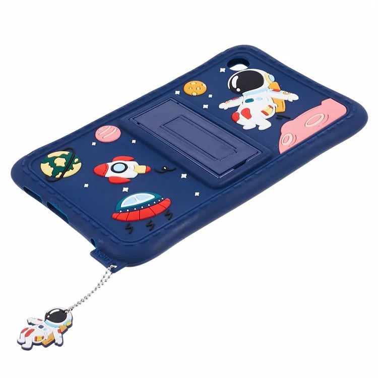 For Samsung Galaxy Tab A9 Case Kickstand Silicone + PC Astronaut Design Tablet Cover
