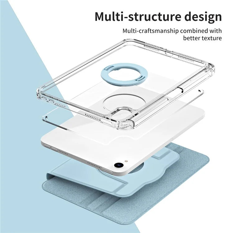 For iPad mini (2021) Case PU leather+Acrylic Stand Detachable Tablet Cover